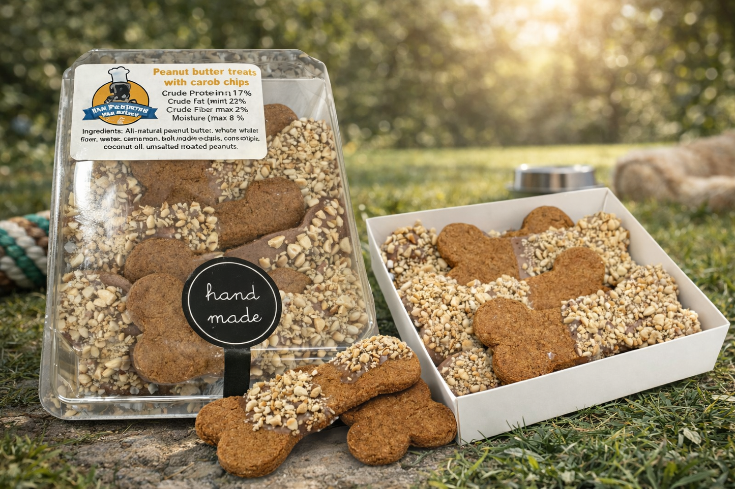 Peanut butter Bones with Carob Frosting